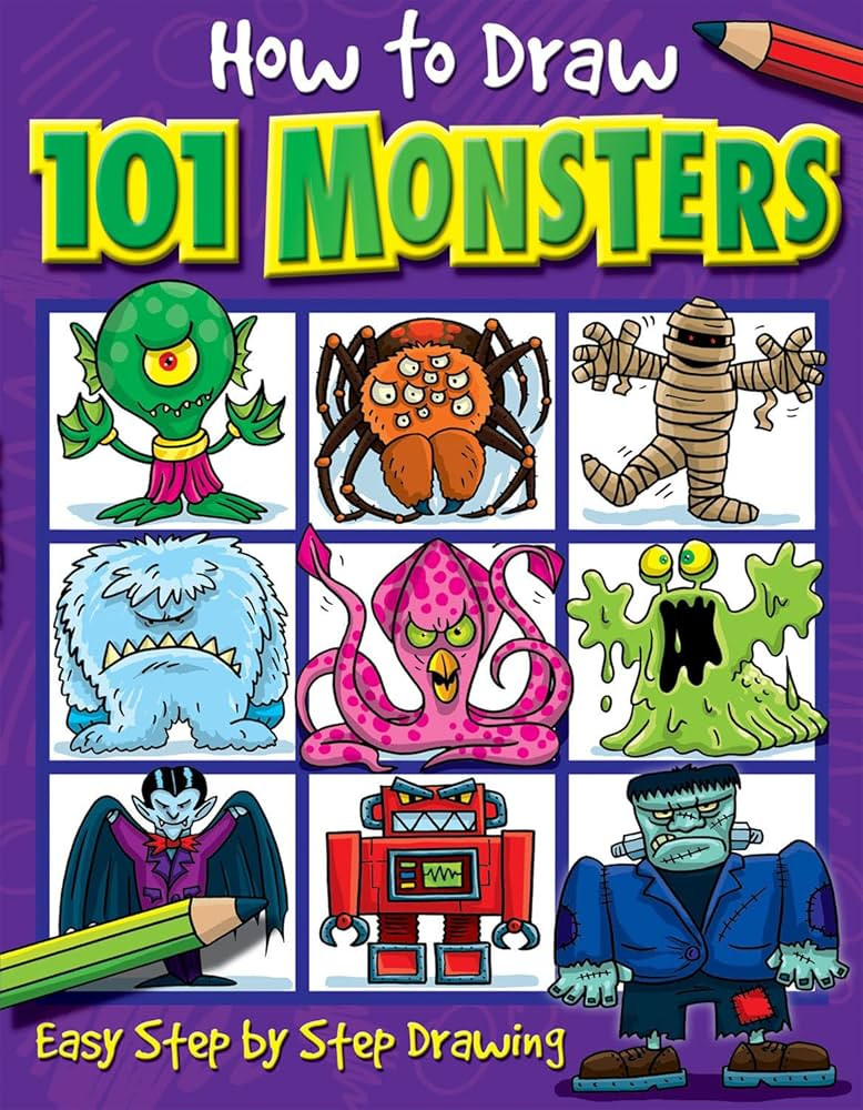How to Draw 101 Monsters: Easy Step-by-step Drawing (How to draw) | Amazon (US)