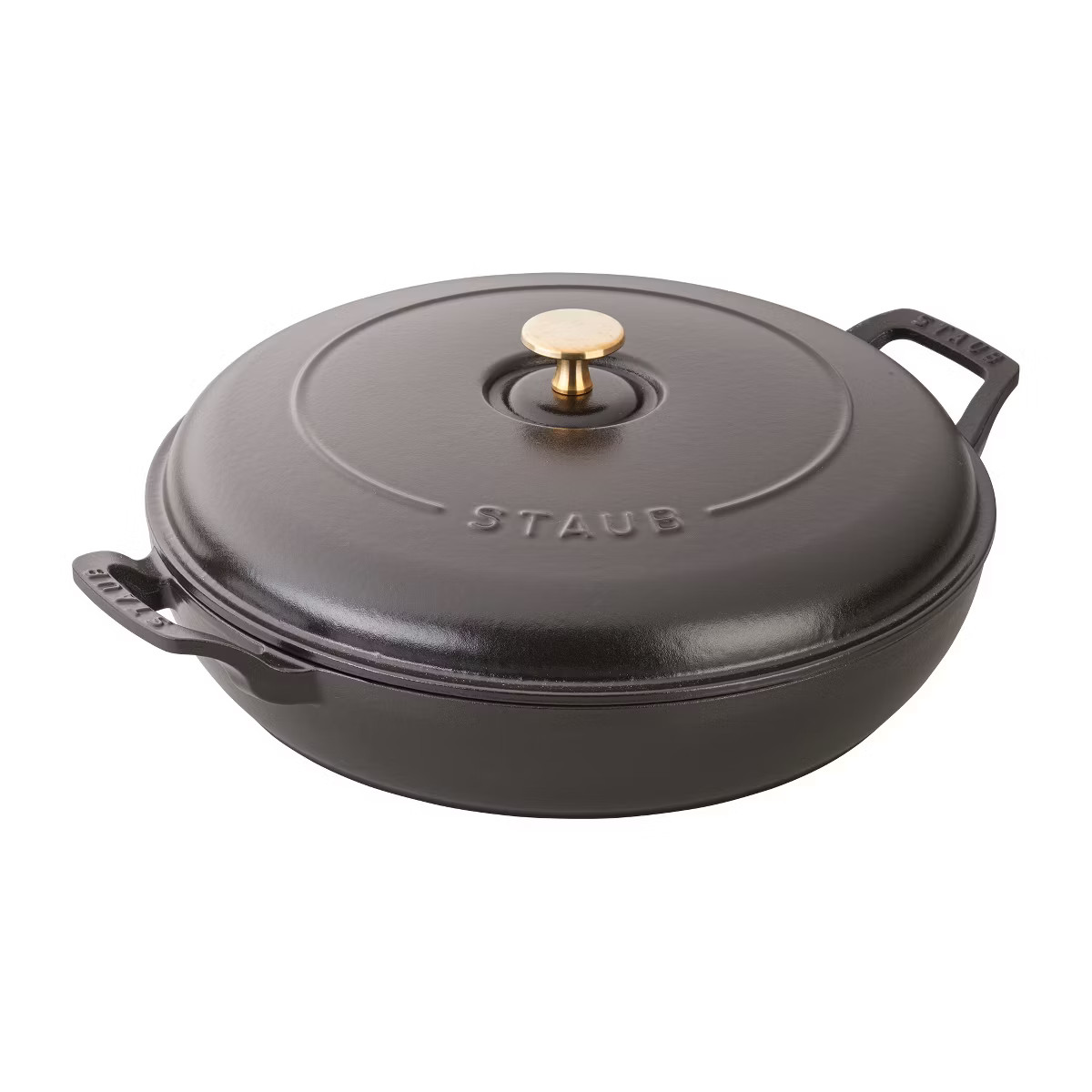 Staub Cast Iron Braiser, Dutch Oven, 3.5-quart, serves 3-4, Made in France, Matte Black | Target
