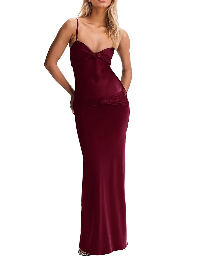 Women’s Cocktail Dress Sexy Lace Hollow Out Transparent Sleeveless Spaghetti Straps Slim Fit Ma... | Amazon (US)