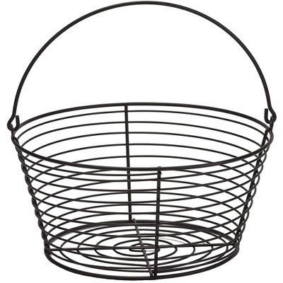 ittle Giant Large Metal Wire Egg Basket for Collecting, Carrying, Cooling, Washing, or Drying Up to 8 Dozen Fresh Chicken Eggs, Black | Target