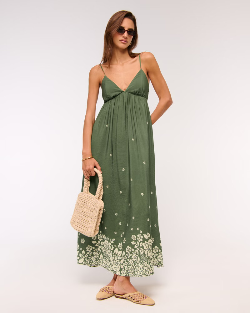 Women's Bra-Free Clasp-Back Flowy Maxi Dress | Women's Dresses & Jumpsuits | Abercrombie.com | Abercrombie & Fitch (US)