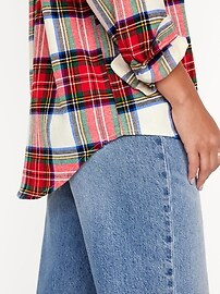 Loose Flannel Boyfriend Shirt for Women | Old Navy (US)