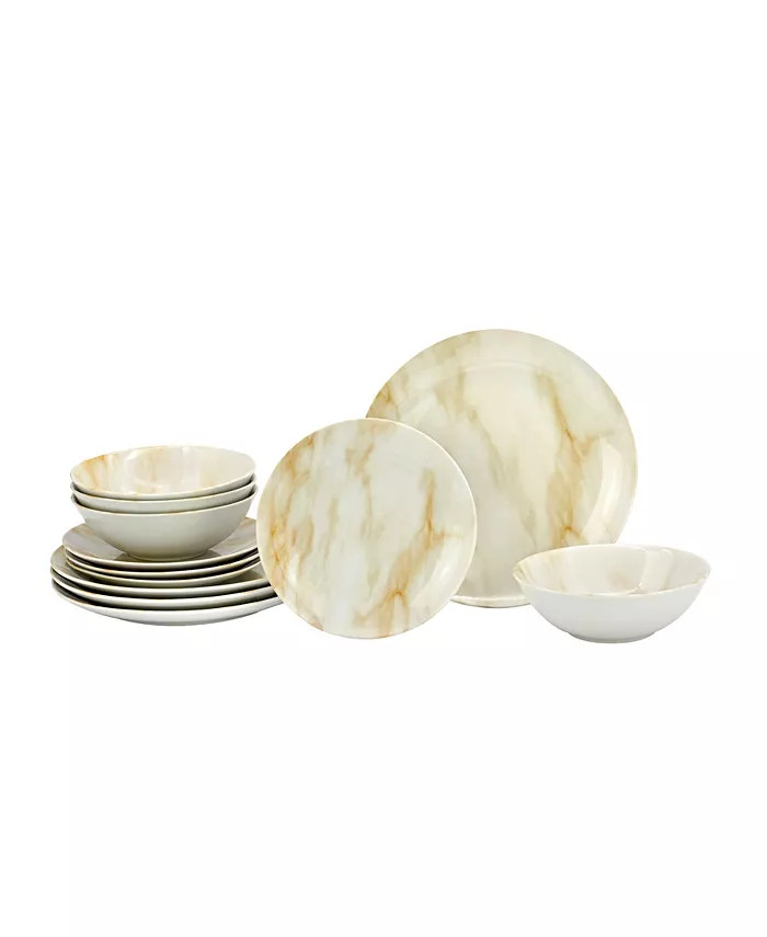 Nuvola Dinner Plates Salad Plates Bowls Set, 12 Piece | Macy's