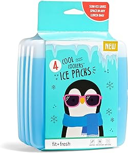 Cool Coolers by Fit + Fresh, Slim Ice Packs, Reusable & Long-Lasting, Perfect For Your Kid's Lunc... | Amazon (US)
