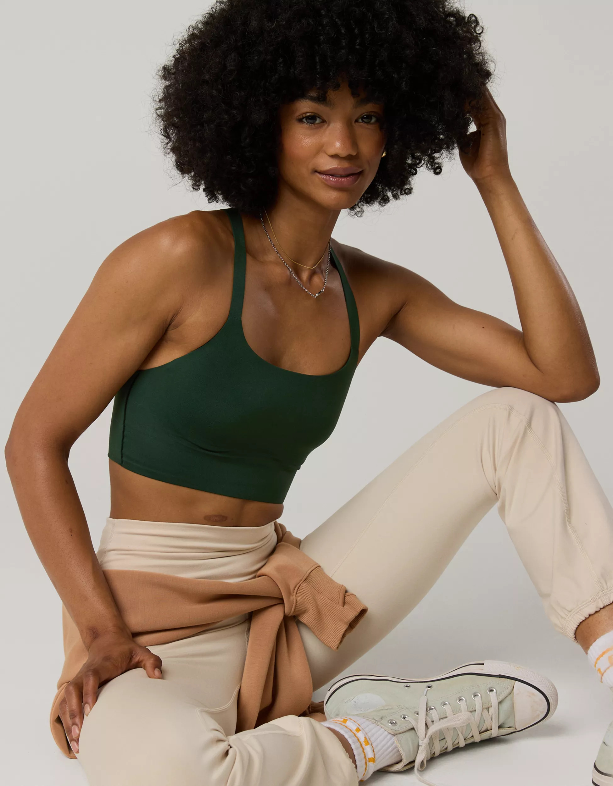 OFFLINE By Aerie Real Me Hold Up! Racerback Sports Bra | Aerie