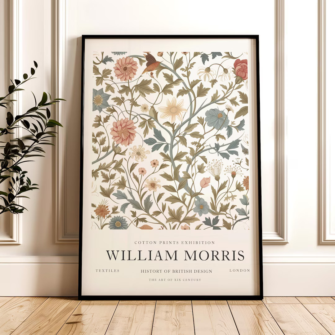 William Morris Print, Floral Pattern Framed or Unframed Vertical Poster - Etsy | Etsy (US)