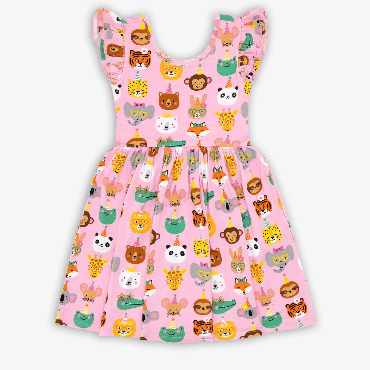 Pink Party Pals Flutter Skater Dress | Little Sleepies