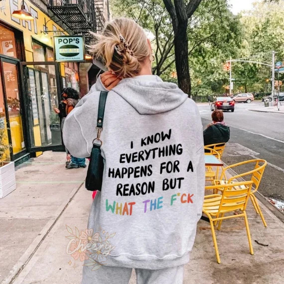 What the Fck Hoodie  Aesthetic Sweatshirt Cool Sweater | Etsy | Etsy (US)