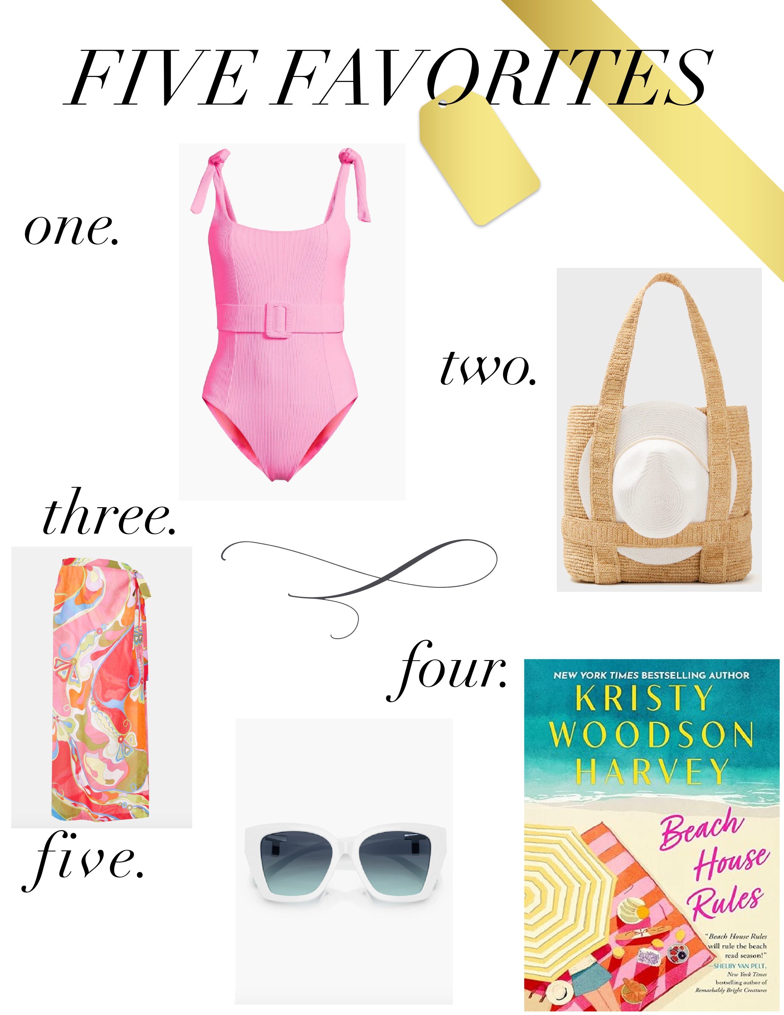 A few favorite summer items. A pink swimsuit, a Pucci cover-up, a beach bag that stores your hat, white sunglasses, and the perfect beach read!

 

 #LTKSummerEdit #LTKStyleTip #LTKItBag