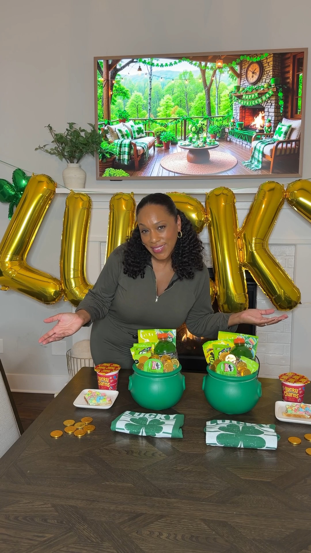 Easy St. Patrick’s Day morning setup for kids ☘️
Sharing this simple St. Patrick’s Day idea to make the morning feel a little more special. I used a small “pot of gold” to create a treat basket filled with green snacks like Skittles, pistachios, sour candy, Pringles, gum, and chocolate gold coins. I also laid out a fun St. Patrick’s Day shirt for the boys to wear to school so they don’t get pinched and made Lucky Charms marshmallow toast for a festive breakfast.
Linking the green pot of gold container, chocolate coins, St. Patrick’s Day kids shirt, Lucky Charms cereal, marshmallow fluff, and other items used for this St. Patrick’s Day morning setup.
Perfect if you’re looking for:
• St. Patrick’s Day ideas for kids
• St. Patrick’s Day morning traditions
• Pot of gold treat basket ideas
• St. Patrick’s Day breakfast for kids
• St. Patrick’s Day kids outfits for school
• Easy holiday ideas for families

#LTKKids #LTKmomlife #LTKSeasonal