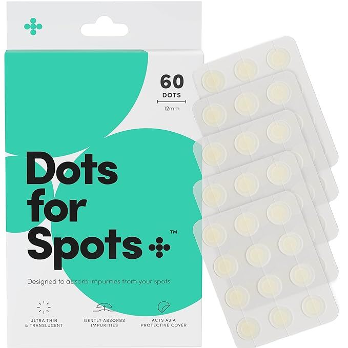 Amazon.com: Dots for Spots Pimple Patches for Face - Pack of 60 Hydrocolloid Acne Patch - Invisib... | Amazon (US)