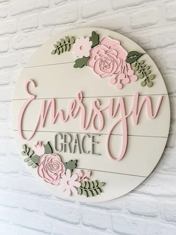 24 Custom Wood baby Name Sign  24 Round Sign  | Etsy | Etsy (CAD)