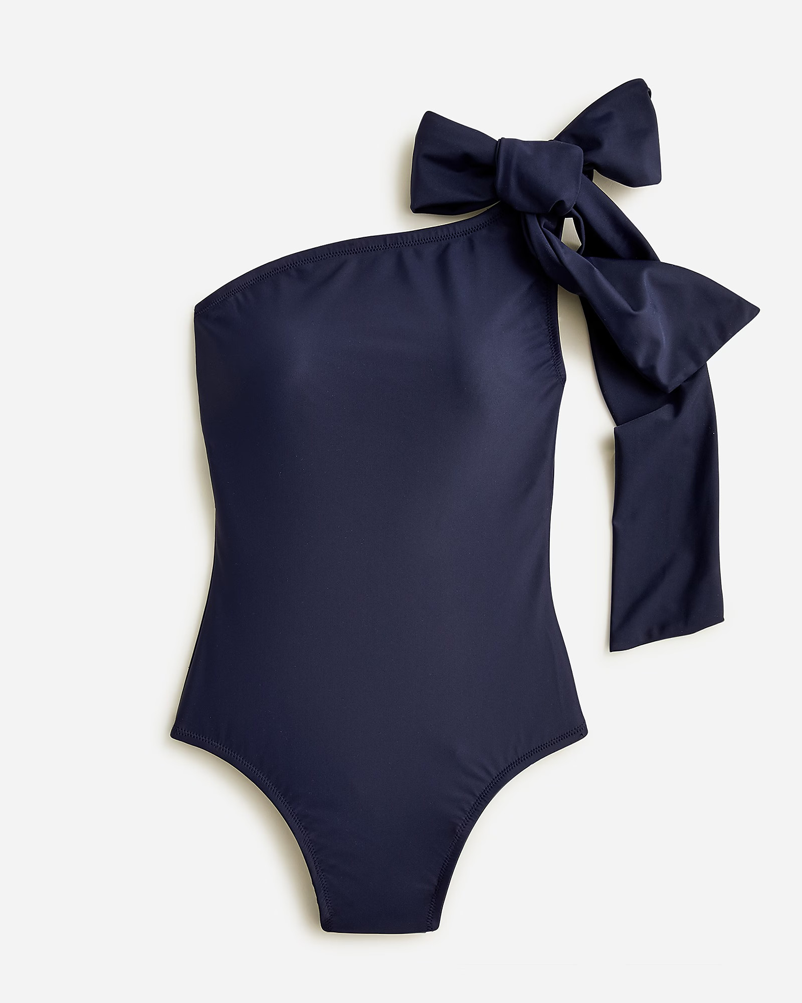 Bow one-shoulder one-piece | J. Crew US