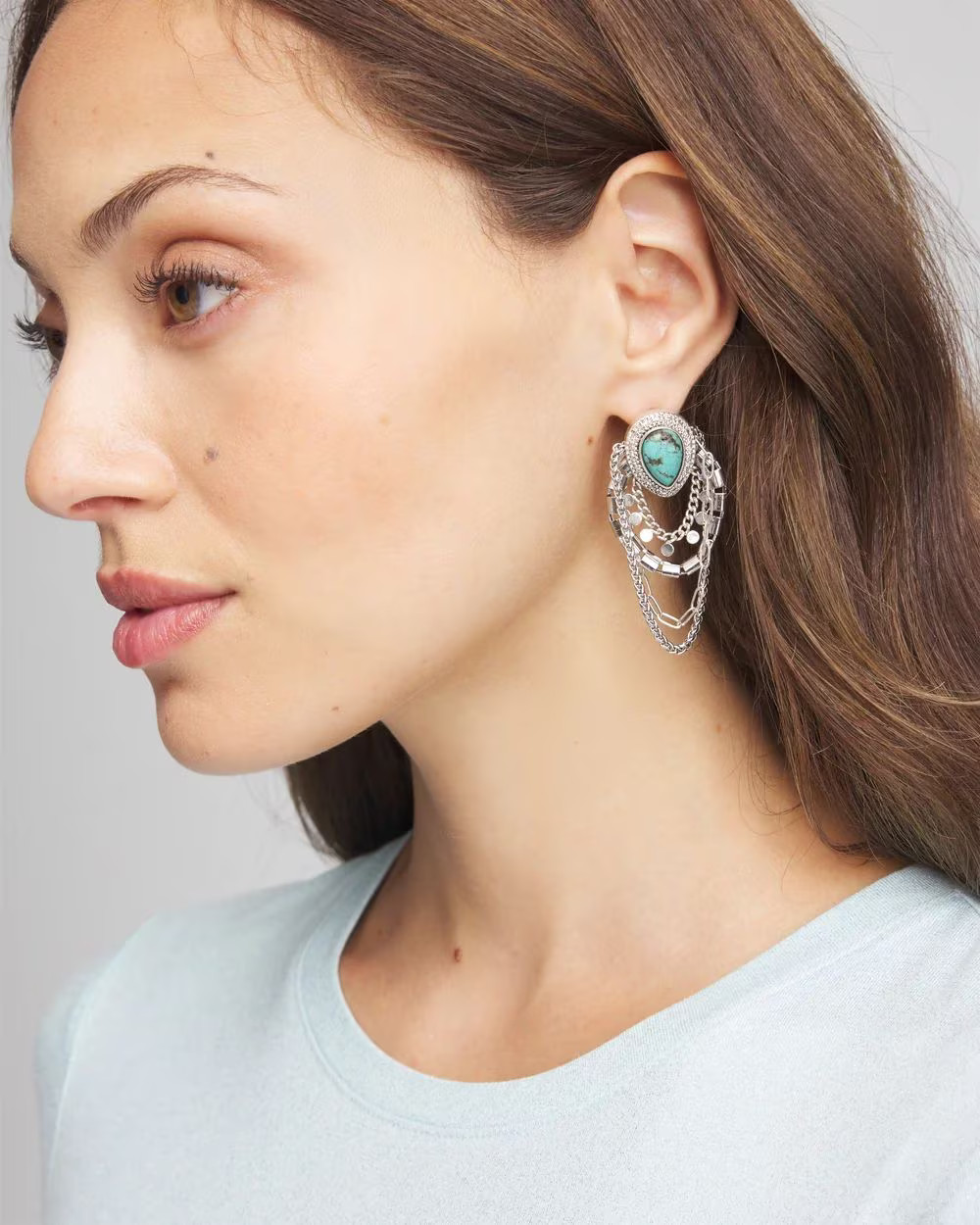 No Droop® Turquoise Stone Earrings | Chico's