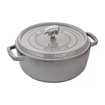 Staub 6 qt. Cast Iron Cochon Shallow Wide Round Cocotte | Wayfair North America