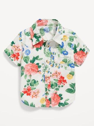 Matching Short-Sleeve Printed Poplin Shirt for Baby | Old Navy (US)