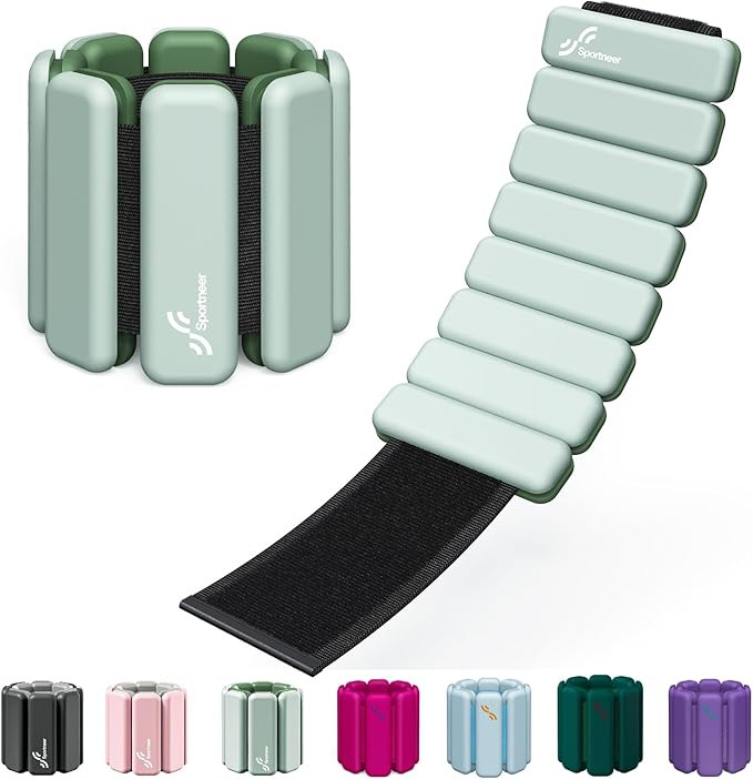 Sportneer Wrist Weights - 1 Pair (1 lb/2 lb Each) | Adjustable Wearable Weights Silicone Wrist Ba... | Amazon (US)