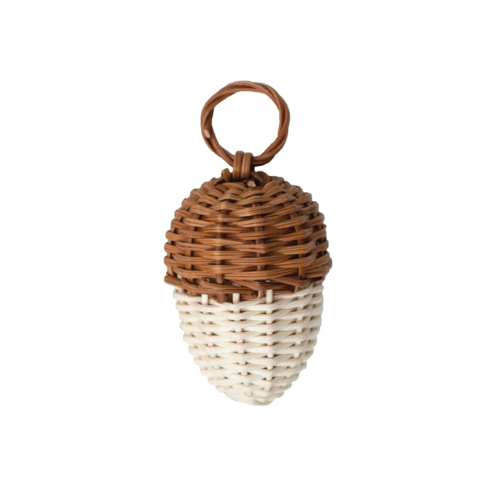 Rattan Acorn Ornament | Brooke & Lou | Brooke and Lou