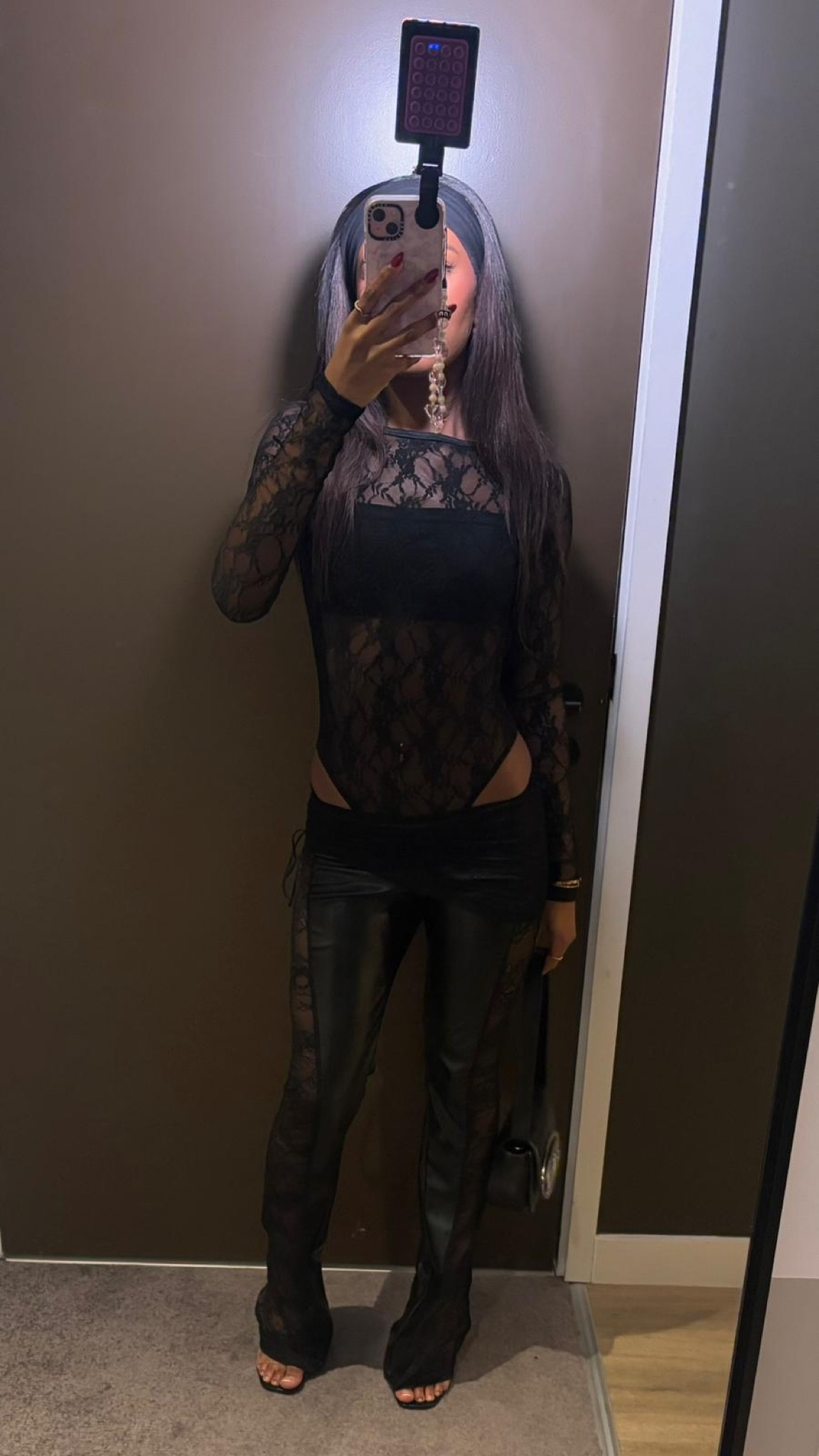 Lace 🖤

Peppermayo lace bodysuit | PLT lace and leather low rise flared trousers | Diesel black bag with logo

#LTKuk #LTKpartywear