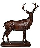 StealStreet SS-UG-PY-2825 Faux Wood Peaceful Deer Sculpture Model Figure Figurine Statue Decor | Amazon (US)