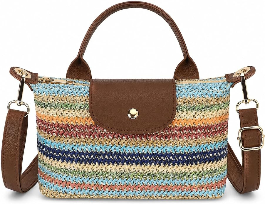 Woven Crossbody Bag, Small Black Weave Mini Tote Bag, Designer Crossbody Bags for Women | Amazon (US)