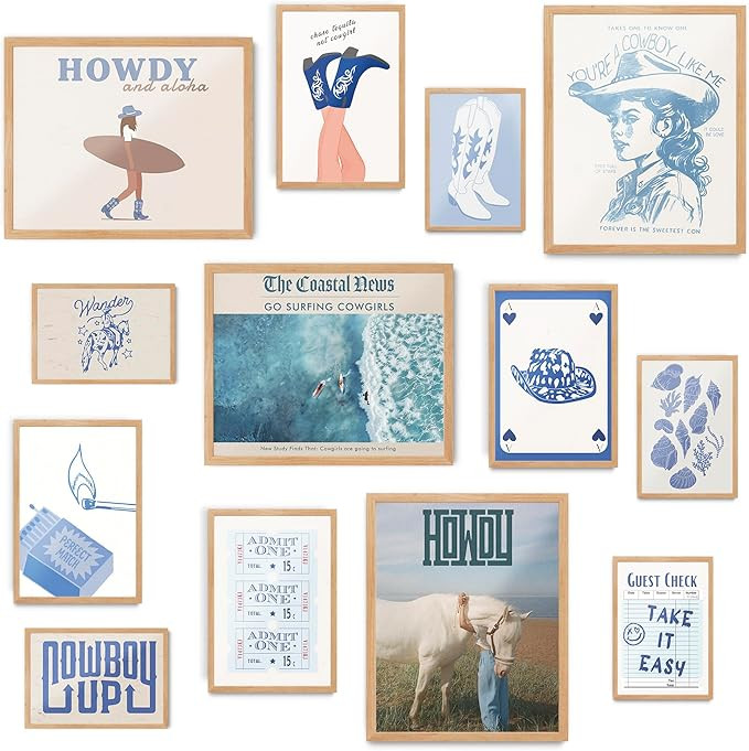 Coastal Cowgirl Room Decor Aesthetic, Coastal Granddaughter Decor, Beachy Western Room Decor Aest... | Amazon (US)