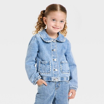 Toddler Girls' Denim Jacket - Cat & Jack™ Light Wash 4T | Target