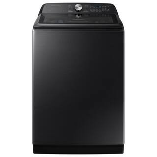 Samsung 5.2 cu. ft. Large Capacity Smart Top Load Washer with Super Speed Wash in brushed black W... | The Home Depot