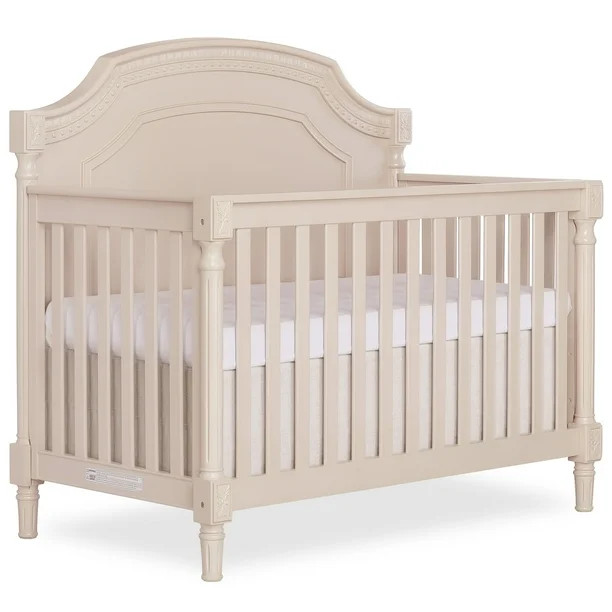 Evolur Julienne 5 in 1 Convertible Crib in Pink Satin - Walmart.com | Walmart (US)
