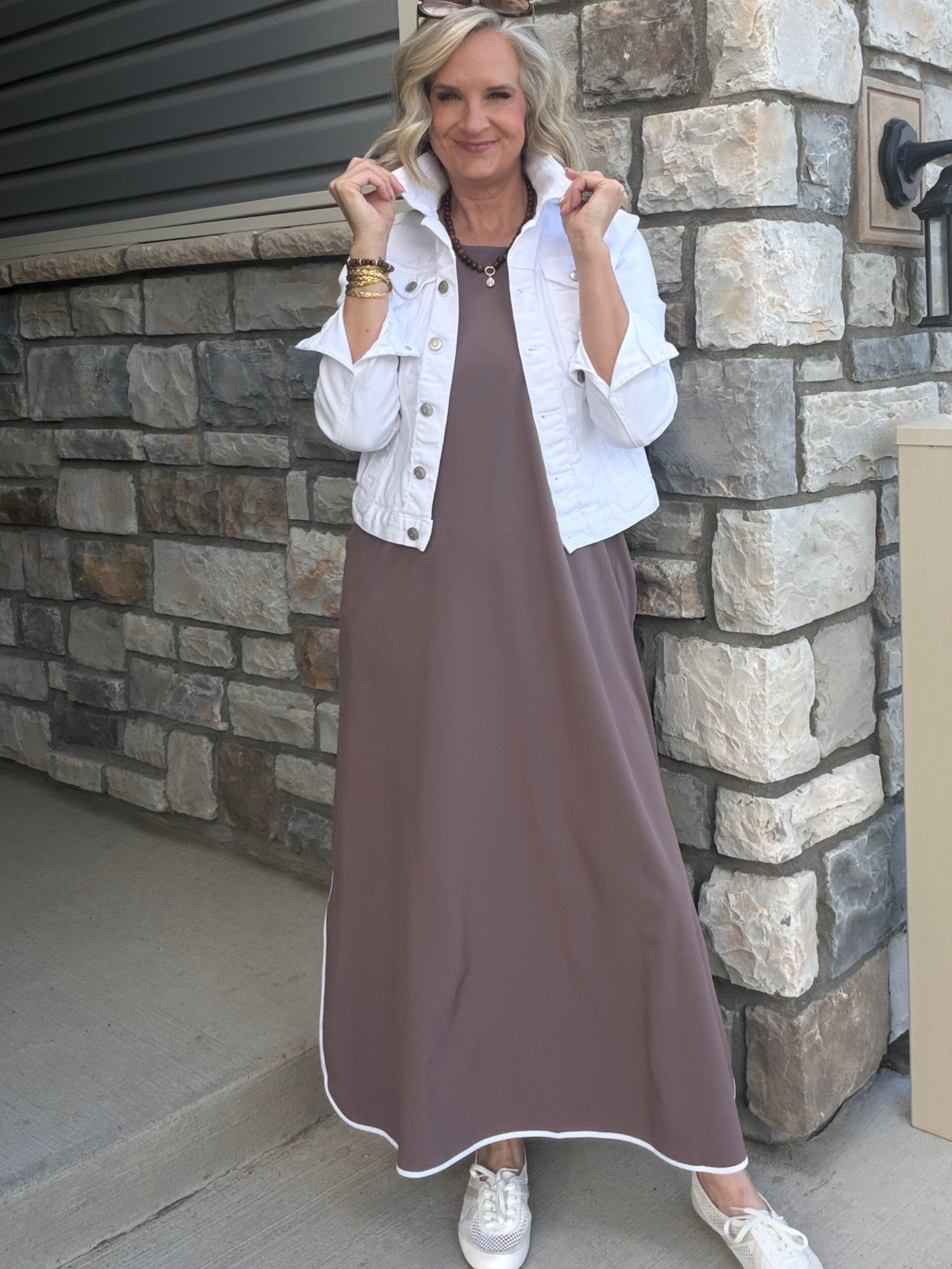 Athleta dress is 40% off

Over 50, elevated casual, maxi dress, white denim jacket, old navy, Zara ballet sneakers, midlife style tips

#LTKootd #LTKOver40 #LTKSaleAlert