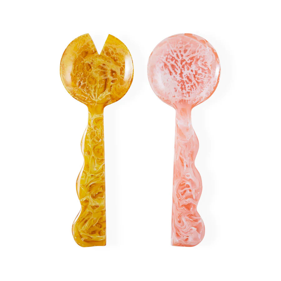 Mustique Ripple Salad Serving Set | Jonathan Adler US