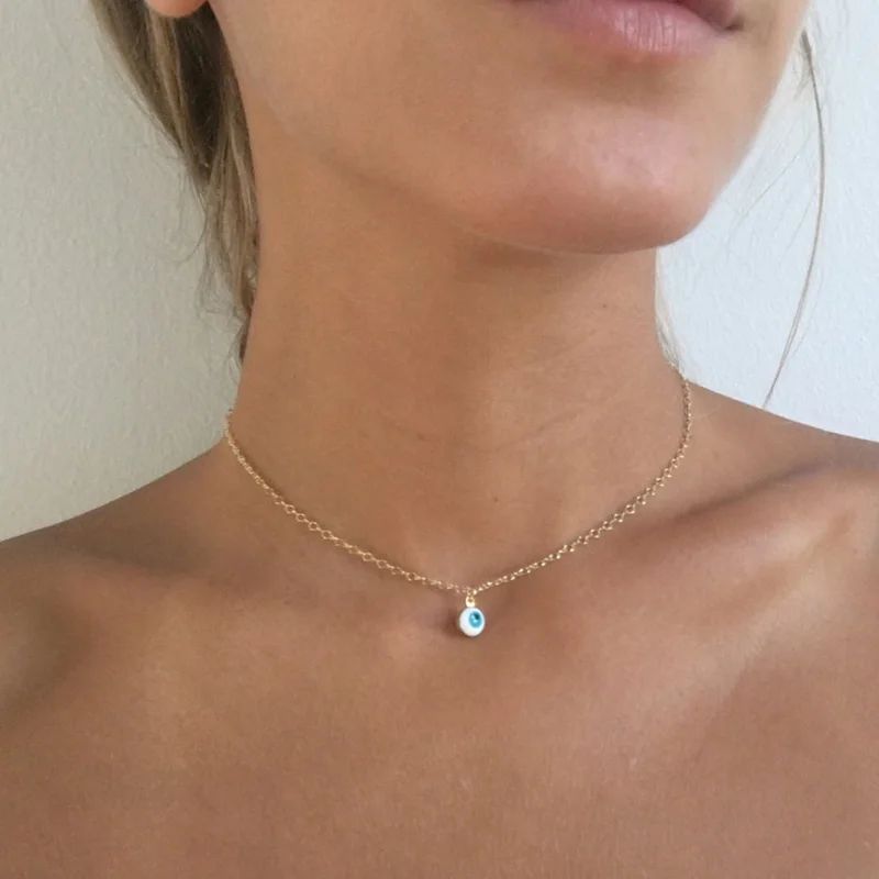 Mini Evil Eye Necklace, Delicate Women Charm Necklace XL255 | Aliexpress USA