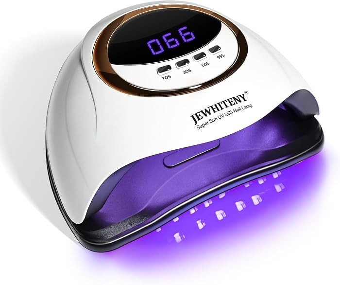JEWHITENY White U V LED Lamp for Nails:Fast Nail Dryer for Gel Polish with 4 Timers and Automatic... | Amazon (US)
