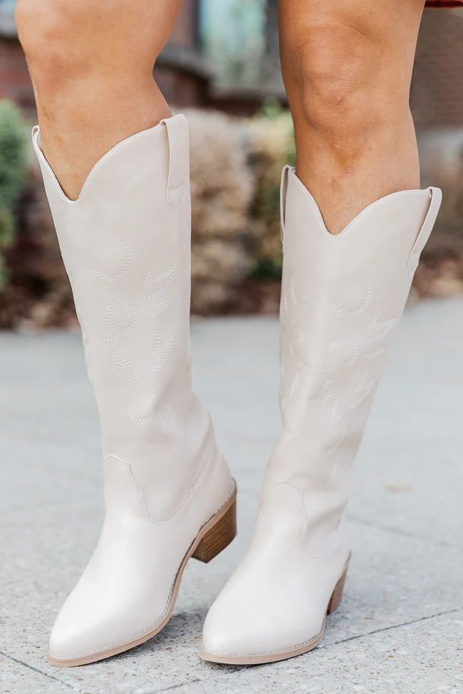 Charlotte Stone Leather Cowboy Boots | Pink Lily