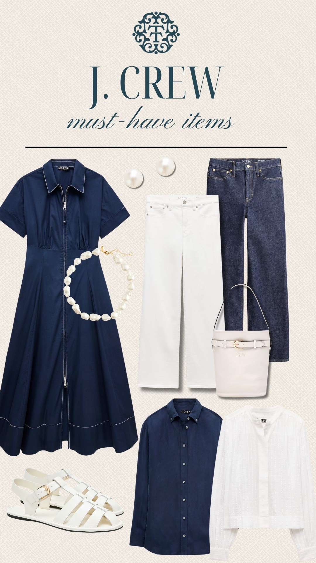 J.Crew has so many good pieces for building out a fall wardrobe. We’re loving the mix of classic navy, crisp white, denim, and simple accessories in this lineup. These are the kind of pieces you can wear together or mix into so many different outfits.

#LTKSeasonal #LTKOver40 #LTKMidsize