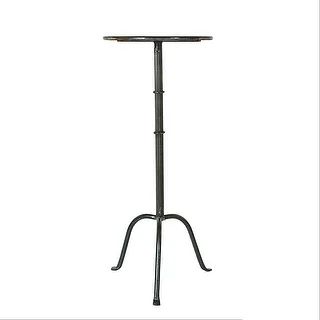 12.5" Round Tray-Style Metal Martini Table | Bed Bath & Beyond