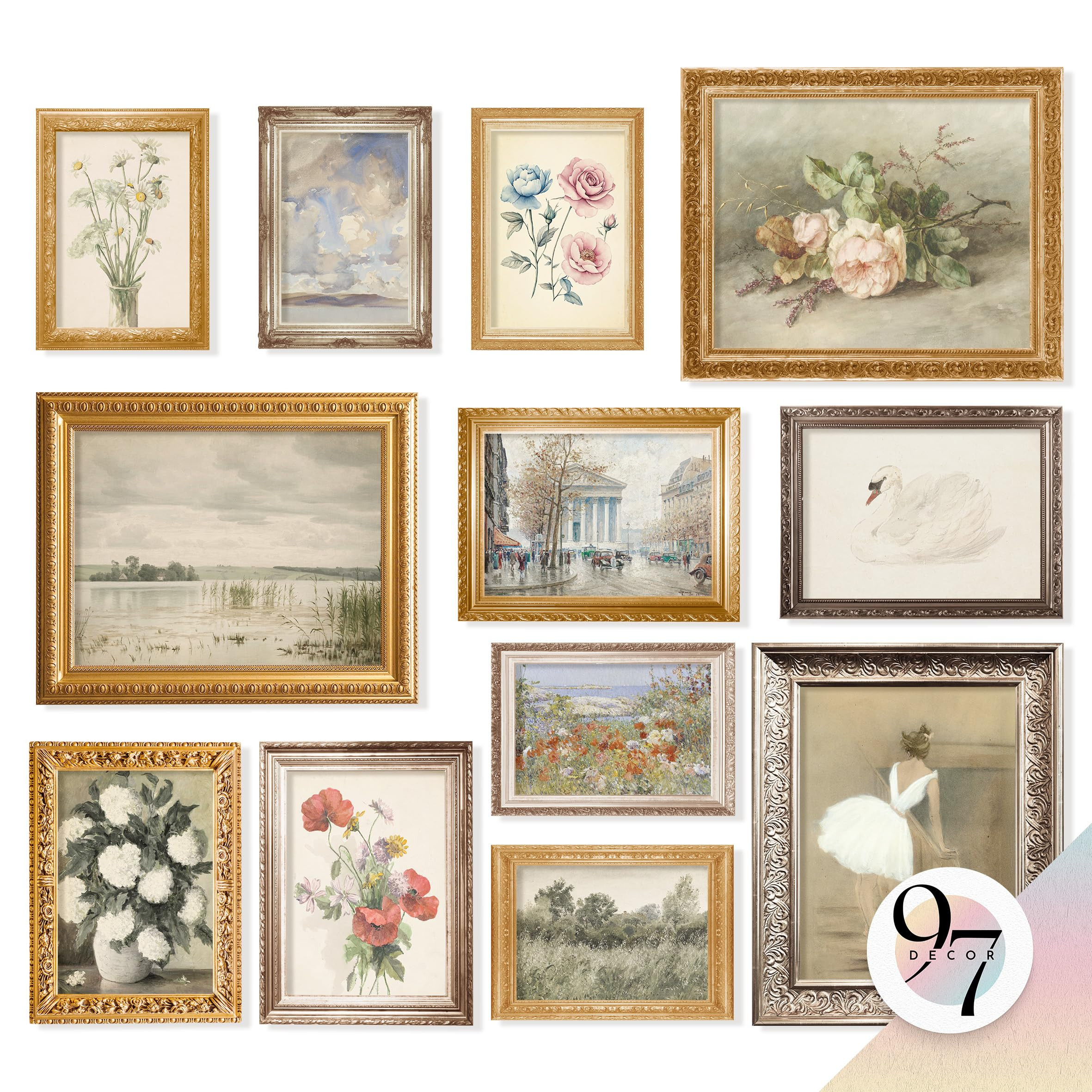 97 Decor Vintage French Decor For Home - French Country Wall Decor, French Wall Art Posters, Vint... | Amazon (US)