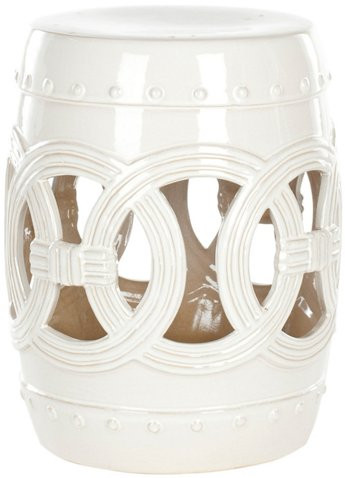 Zoe Ceramic Garden Stool, Antique White | One Kings Lane
