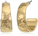 NINE WEST Women's Classics Women's Polished Gold Tone Hoop Earrings | Amazon (US)