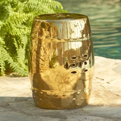 Glazed Ceramic Garden Stool Finish: Gold | Wayfair North America