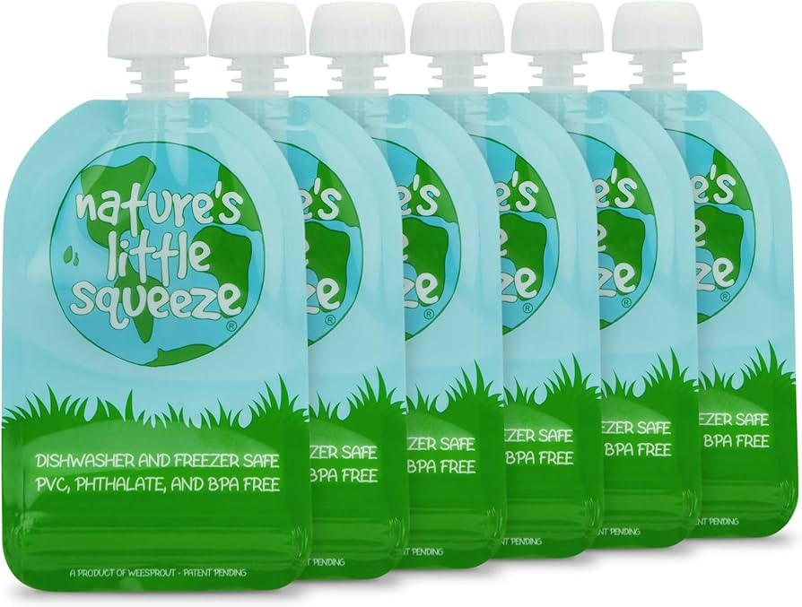 WeeSprout Double Zipper Reusable Food Pouches (Original, 3.4 fl oz) | Amazon (US)