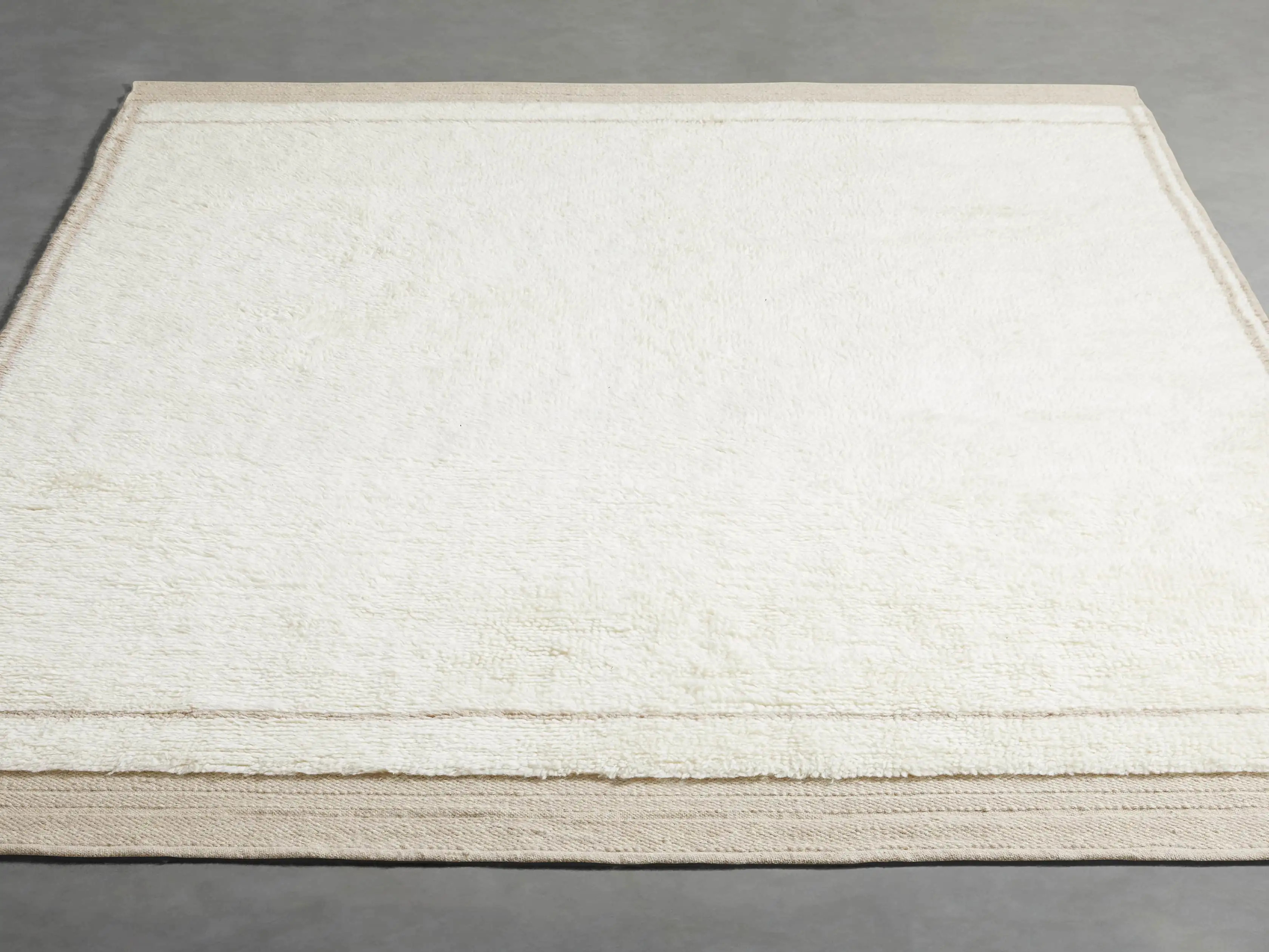 Moroccan Sand Handwoven Border Rug | Arhaus