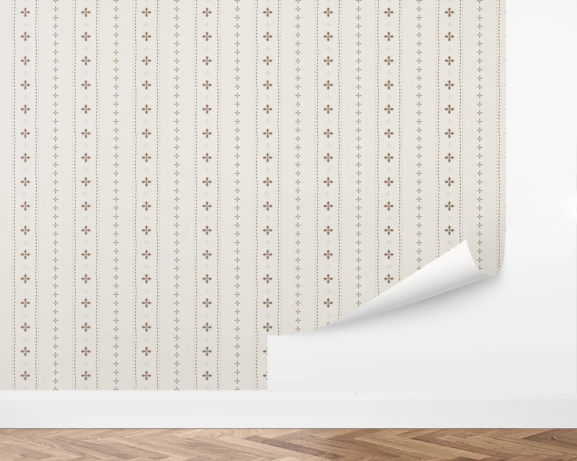 Folk Art Stripe Wallpaper | Love vs. Design