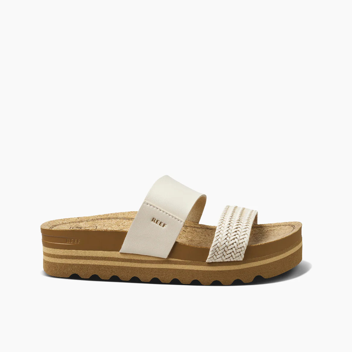 Women's Cushion Vista Hi Slides in Frosty Raffia | REEF® | REEF