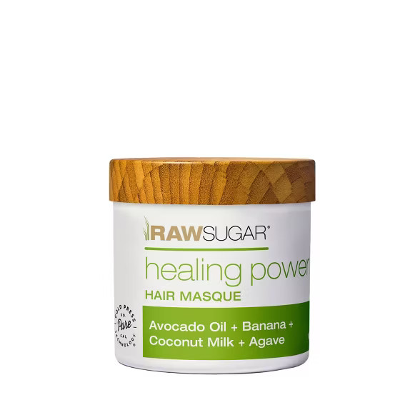 Raw Sugar Healing Power Hair Masque Avocado Oil + Banana + Coconut Milk + Agave - 12oz | Target