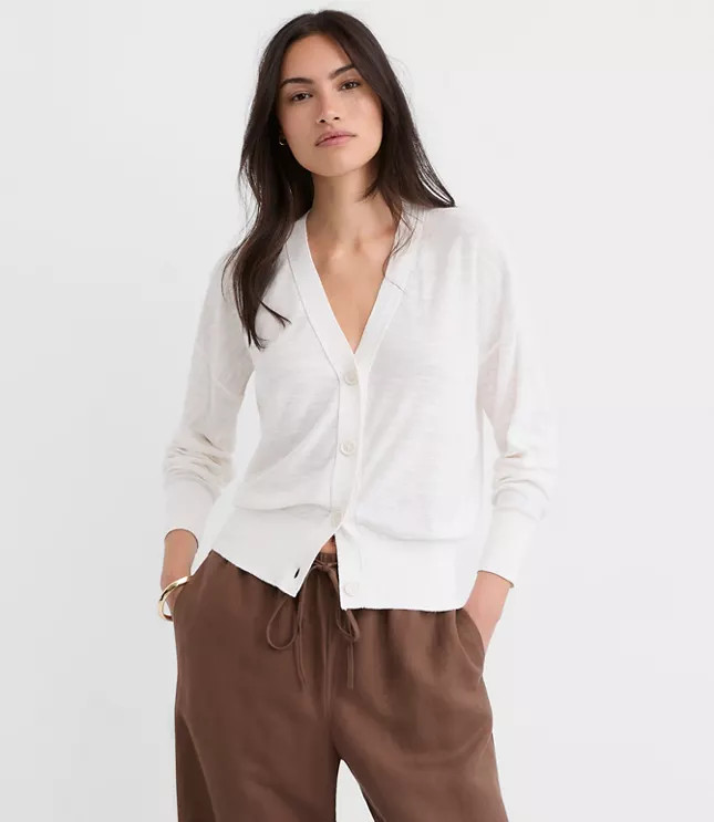 Modern V-Neck Cardigan | LOFT