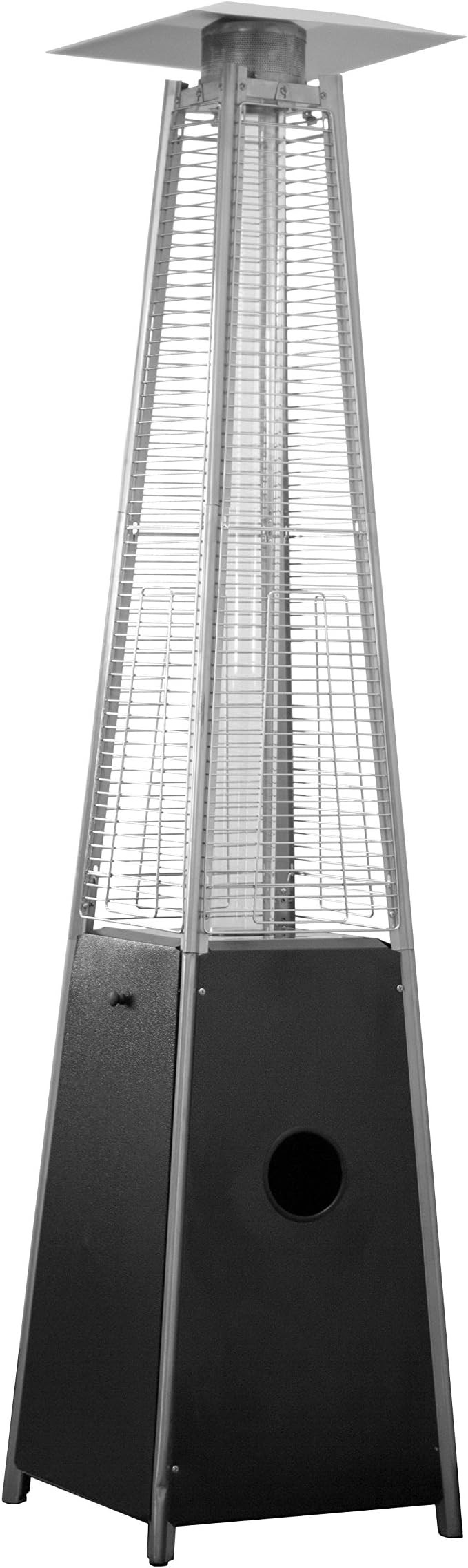 Hiland HLDSO1-GTPC 91-Inch Tall Quartz Glass Tube Heater - With wheels, Matte Black | Amazon (US)