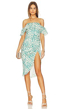 Amanda Uprichard Rosalinda Midi Dress in Willow from Revolve.com | Revolve Clothing (Global)