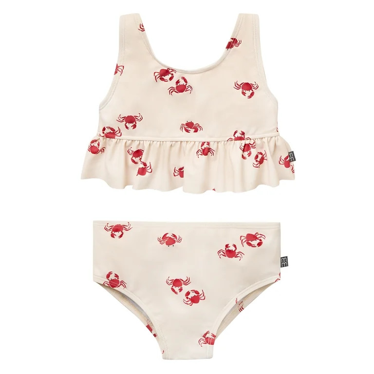 Modern Moments by Gerber Toddler Girl Tankini with Ruffle, 2-Piece, Sizes 12M - 5T - Walmart.com | Walmart (US)