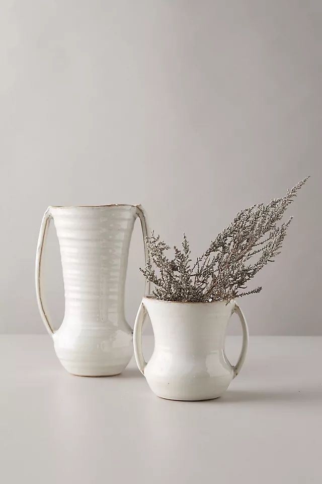 Vanilla Glossed Ceramic Vase | Anthropologie (US)